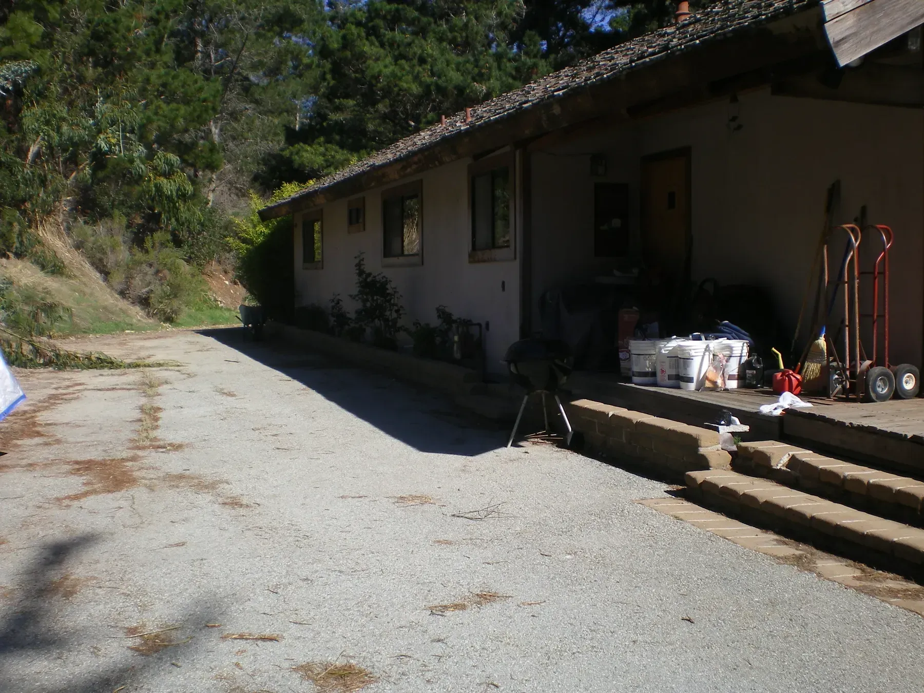 Side entry before restoration work